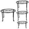 4Packs Iron Plotted Plant Stands Shelves Heavy Duty Round Flower Pot Holder Rack Home Yard Garden Patio D√©cor