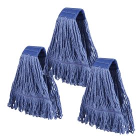 Reusable Clean Heavy Duty Mop Heads, Replacement Mop Heads, Blue Mop Heads, Set of Three