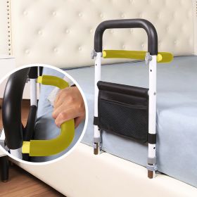 KEKOY Bed Rail for Seniors, Adjustable Bed Assist Bar with Two Handle & Storage Pocket Bed Rails for Elderly Adult