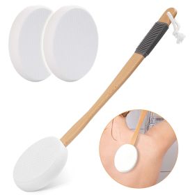 KEKOY Lotion Applicator for Back with 3 Replaceable Pads and 1 Wood Long Handle