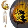 Moon Fairy Wind Chimes, Outdoor Crackle Glass Ball Solar Wind Chimes Lights, Memorial Gifts for Women, Birthday Sympathy Gifts Gardening Decoration