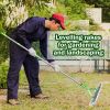 Thatch Rake, Dethatcher Rake for Cleaning Dead Grass, Grass Rake with Stainless Steel Handle, Lawn Loosening Soil Rake