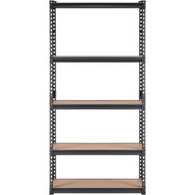 VEVOR Storage Shelving Unit, 5-Tier Adjustable, 2000 lbs Capacity, Heavy Duty Garage Shelves Metal Organizer Utility Rack, Black