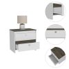 Lily Nightstand, Two Drawers, Superior Top