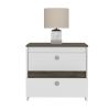 Lily Nightstand, Two Drawers, Superior Top