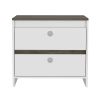 Lily Nightstand, Two Drawers, Superior Top