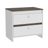 Lily Nightstand, Two Drawers, Superior Top