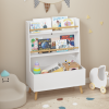 Kids Bookshelf, Book and Magazine Rack, Book Organizer, toy Storage Cabinet Organizer, White