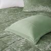 4 Pcs Velvet Comforter Set with Throw Pillow(King/Cal King)