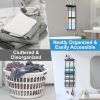 Wall Mounted Towel Rack for Rolled Towels Bathroom Towel Holder Organizer Storage Shelf for Bath Towels Hand Towels