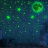 Glow in The Dark Stars for Ceiling, Glow in The Dark Stars and Moon Wall Decals, Stickers Wall Decor, for Kids Nursery Girls Bedroom Living Room