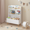 Kids Bookshelf, Book and Magazine Rack, Book Organizer, toy Storage Cabinet Organizer, White