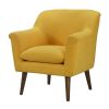 Shelby 31.5" Yellow Woven Fabric Oversized Armchair