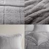 Ombre Shaggy Long Fur Comforter Mini Set