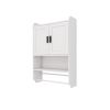 Bathroom Wall Cabinet with Doors,Adjustable Shelf,Towel Bar and Paper Holder, Over The Toilet Storage Cabinet, Medicine Cabinet for Bathroom-White