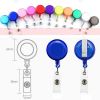 10 Pack Retractable Badge Clip ID Card Badge Holders Office Name Card Holders, Random Color