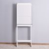 Modern Over The Toilet Space Saver Organization Wood Storage Cabinet for Home; Bathroom -White