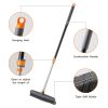 Floor brush with squeegee, powerful cleaning tool for concrete, tile, bathrooms, kitchens, garages and swimming pools