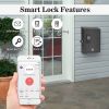 WeHere Mailbox with Electronic Lock, Wall Mount Mailbox for Outside Waterproof Design, One Time Code/Permanent code/Spare Keys Unlock