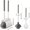 1set 2-in-1 Toilet Plunger and Brush with Holder - Efficient Bathroom Cleaning Tool with Caddy Stand - Essential Bathroom Accessories