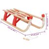 Folding Sledge Wood 43.3"