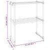 Microwave Shelf White 20.1"x10.6"x24.8" Aluminum