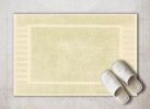 Luxury Bath Mat Floor Towel Set Absorbent Cotton Hotel Spa Shower Bathtub Mats [Not a Bathroom Rug] 22x34 inch | 2 Pack | Beige