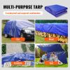 VEVOR Tarp Waterproof 12x16 ft, Plastic Poly Tarp Cover 5 Mil