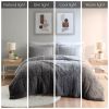 Ombre Shaggy Long Fur Comforter Mini Set