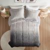 Ombre Shaggy Long Fur Comforter Mini Set