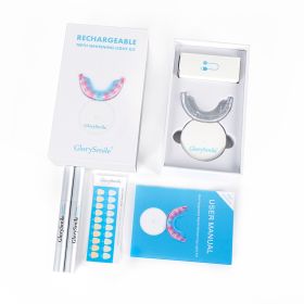 Teeth Whitening Kit Pen Gel 32X LED Light With Hydrogen Carbamide Peroxide For Sensitive Teeth - Professional Tooth Whitener Dental Tools With Mouth T (Color: White)