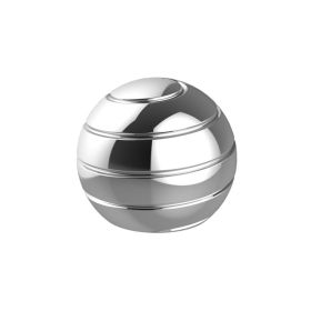 Desk Ball Spinner Optical Illusion Fidget Spinning Top Ball Stress Relief Toy Metal Juguete Para Aliviar El Estr√©s –∞–Ω—Ç–∏—Å—Ç—Ä–µ—Å—Å (Color: 45MM Silver)