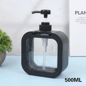 Foaming Soap Dispenser, 300ml And 500ml Dish Soap Dispenser, Refillable Modern Square Pump Bottle Lotion Dispenser, Hand Soap Dispenser For Bathroom (Color: Black, size: 500ML)