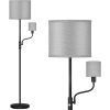 67.32In Mother Daughter Floor Lamp with Linen Shade 3200K Brightness 360¬∞ Adjustable Reading Light Modern Decoration Standing Lamp for Living Room Be