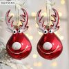 2pcs Elk Christmas Balls Ornaments Xmas Tree Hanging Bauble Pendant Christmas Decorations for Home New Year Party Navidad 2024