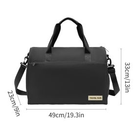 Travel Duffel Bag Weekend and Business Travel Bag Can be used for Sports Bags and Hospital Waiting Bags Overnight Duffel Bag with Trolley Case Cover A (Color: Black)