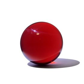 3 Inches of Acrylic Contact Juggling Ball - 75mm (Color: Red, size: 75mm)