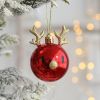 2pcs Elk Christmas Balls Ornaments Xmas Tree Hanging Bauble Pendant Christmas Decorations for Home New Year Party Navidad 2024