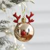 2pcs Elk Christmas Balls Ornaments Xmas Tree Hanging Bauble Pendant Christmas Decorations for Home New Year Party Navidad 2024