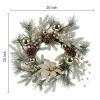 Christmas Wreath 20 Inch Christmas Door Decorations Wreath with Warm Lights