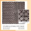 Plastic Interlocking Deck Tiles, 11.8"x11.8"(Pack of 44), Patio Flooring Outdoor Waterproof All Weather Use for Garden Poolside Front/Back Yard