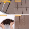 Plastic Interlocking Deck Tiles, 11.8"x11.8"(Pack of 44), Patio Flooring Outdoor Waterproof All Weather Use for Garden Poolside Front/Back Yard