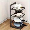 1PC Pot Rack Pot Storage Kitchen Stainless Steel Rack Layered Shelves Under Sink Multi-Layer Household Cabinet