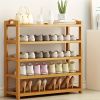 1 bamboo shoe rack for household floor-standing simple shoe rack multi-layer storage rack to save space and store small shoe cabinet