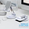 360¬∞Rotating Cell Phone Holder for Desk, Fully Foldable Phone Stand,Angle & Height Adjustable DeskPhone Stand, for Office & Kitchen