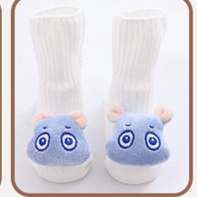 Baby socks (Option: White blue-XS)